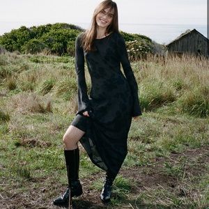 NWOT realisation par the Gia dress, black / midnight rose, small